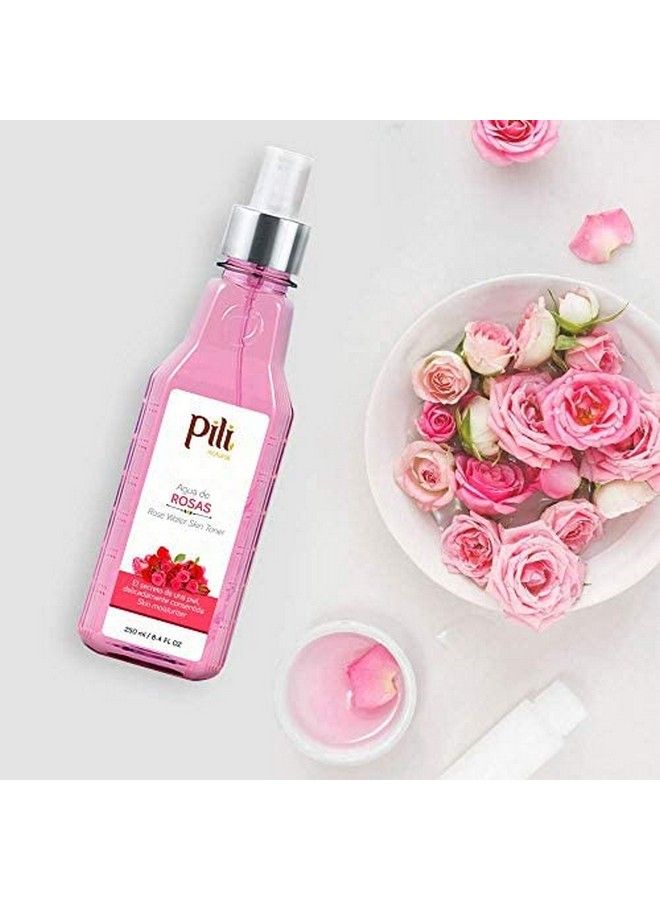 Pili Rose Water Facial Toner For Sensitive Skin. Refreshes Tones And Moisturizes With The Softness Of The Natural Extract Of Roses And Glycerin. 8.4 Oz