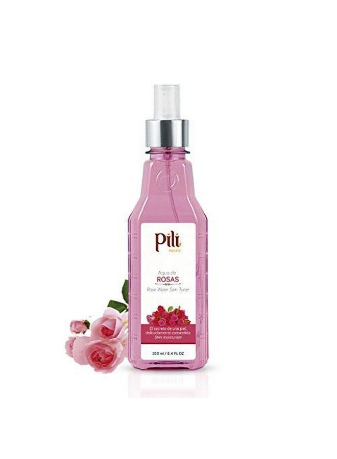 Pili Rose Water Facial Toner For Sensitive Skin. Refreshes Tones And Moisturizes With The Softness Of The Natural Extract Of Roses And Glycerin. 8.4 Oz