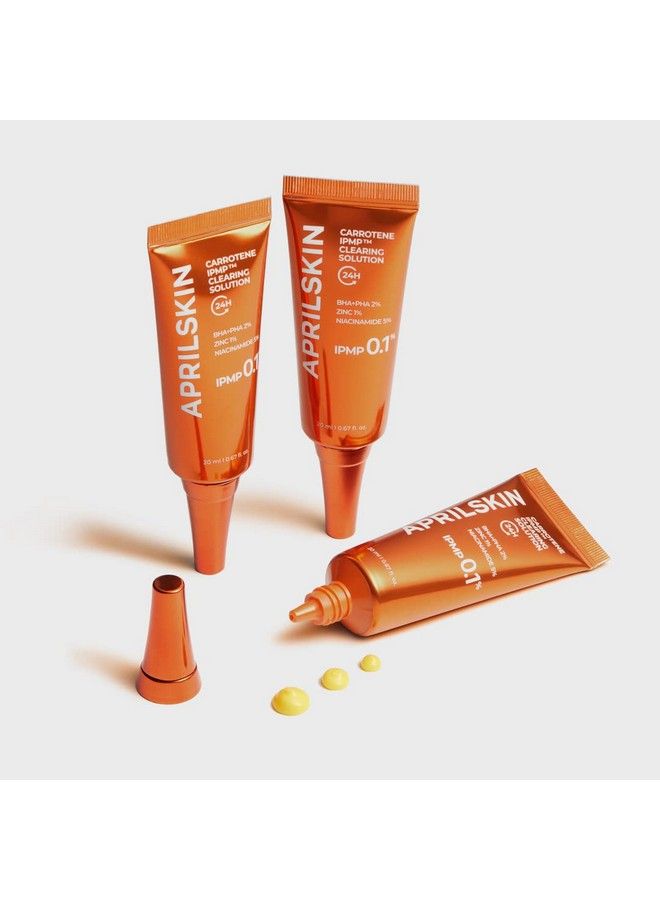 Carrotene Ipmp™ Clearing Solution || Quickly Soothes Troubled Areas And Helps Clear Blemishes | Formulated With Bha Aha Niacinamide & Zinc Oxide | Vegan Crueltyfree (0.67Fl.Oz.)