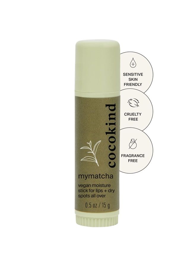 Mymatcha All-Over Moisture Stick, Lip Balm and Eye Cream for Dry Skin 0.5 Oz