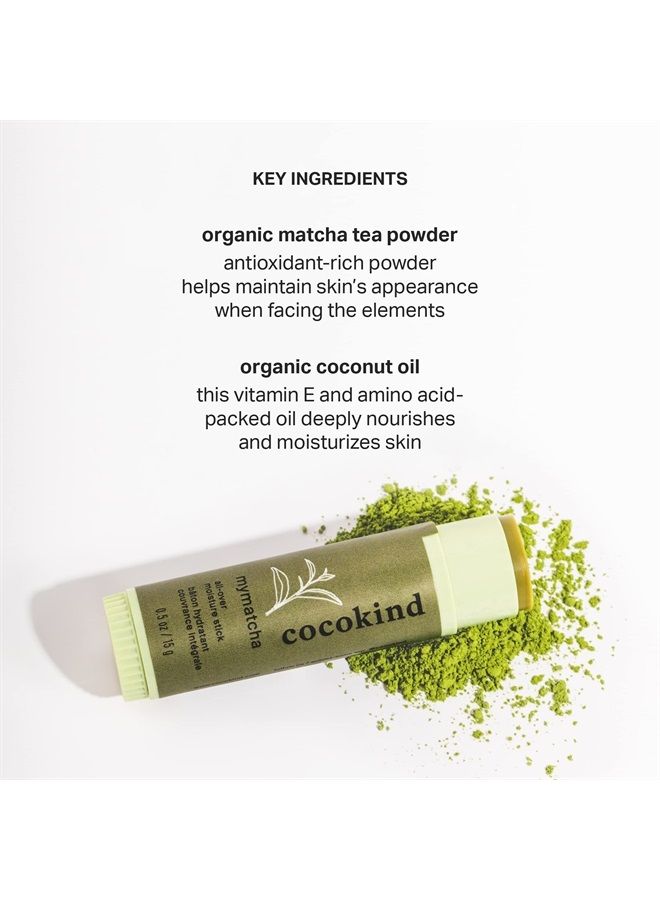 Mymatcha All-Over Moisture Stick, Lip Balm and Eye Cream for Dry Skin 0.5 Oz