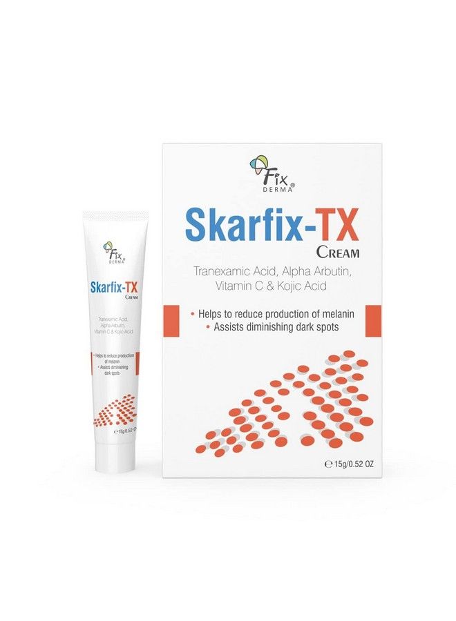 10% Tranexamic Acid + 2% Kojic Acid + 1% Arbutin Skarfix Tx Face Cream ; Pigmentation Removal Cream ; Uneven Skin Tone Reduces Dark Spots And Blemishes 15 Gm