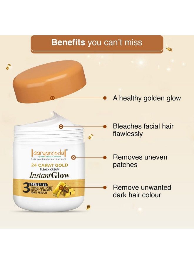 24 Carat Gold Bleach Cream 450 Gm And Apricot Whip Moisturizing Cream 90G