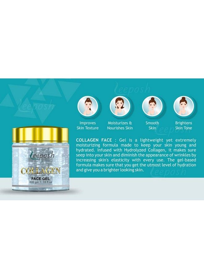 Collagen Gel Cream Anti Aging Face Moisturizer Day & Night For Men Women 300 Ml Skin Tightening Firming Hydrating Gel Serum