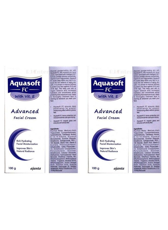 Ajanta Pharma Skinhub Aquasoft Fc With Vit. E Advanced Facial Cream (Pack 2)