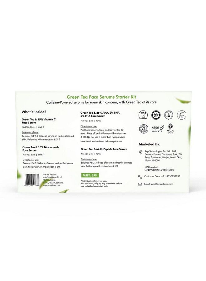 Face Serums Starter Facial Kit ; Pack Of 4 Travel Size Serums (3Ml) ; Suitable On All Skin Types & Concerns ; Suitable For Gifting