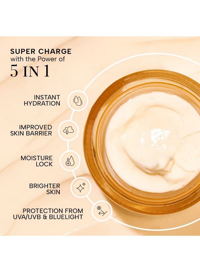 Super Charge Day Cream With Multivitamin Spf 30 Pa++++ Goji Berry & Ceramides ; Lightweight Moisturizer For Glowing Skin With 72Hr Hydration ; Protection From Uva & Uvb ; Vegan ; Luxury Skincare; 50Gm