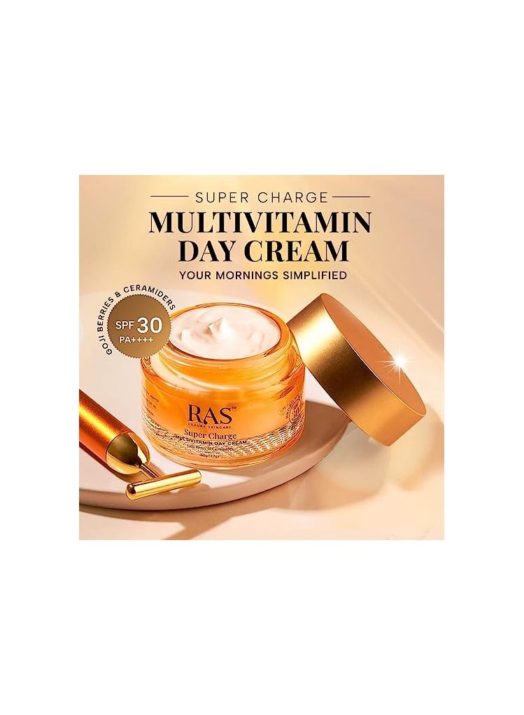 RAS LUXURY OILS Super Charge Day Cream with Multivitamin SPF 30