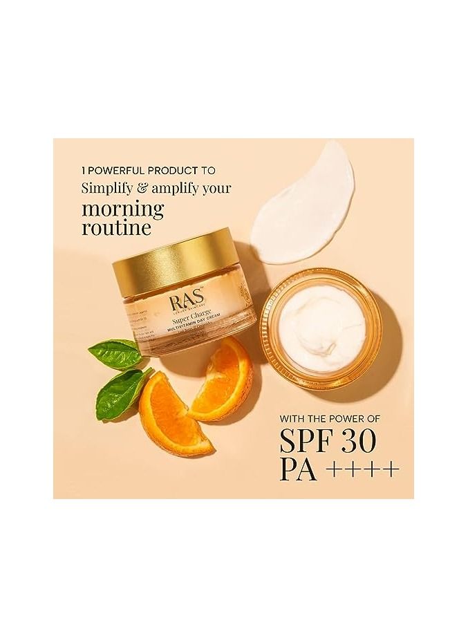 RAS LUXURY OILS Super Charge Day Cream with Multivitamin SPF 30