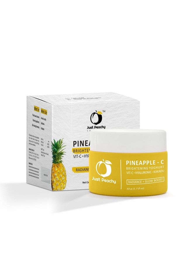 Pineapplec Brightening Yoghurt With Vitamin C Hyaluroinc Acid ; Radiance + Glow Boosting Face Moisturizer ; Fades Pigmentation Reduces Skin Ageing ; Super Soft Face Cream 50G