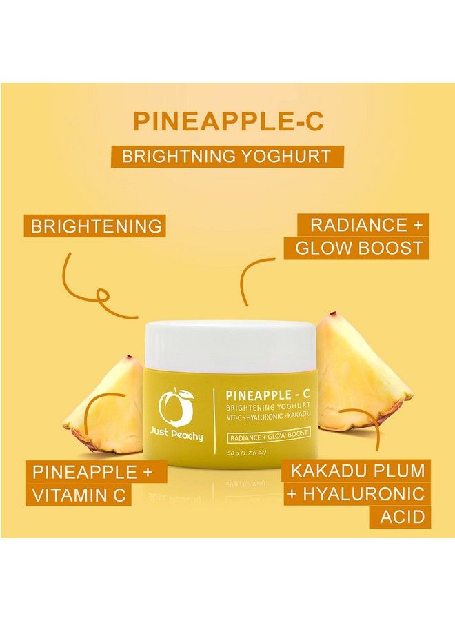 Pineapplec Brightening Yoghurt With Vitamin C Hyaluroinc Acid ; Radiance + Glow Boosting Face Moisturizer ; Fades Pigmentation Reduces Skin Ageing ; Super Soft Face Cream 50G