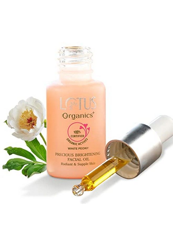 Precious Brightening Face Oil ; 100% Organic White Peony ; Sulphate & Paraben Free ; All Skin Types ; 15Ml