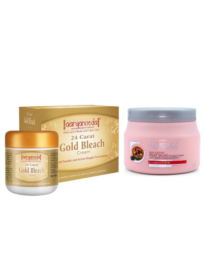 24 Carat Gold Bleach Cream 450 Gm And Fruit Salad Face Massage Cream 400G