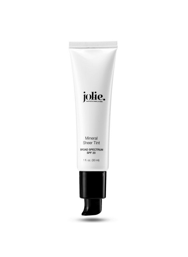 Jolie Mineral Sheer Tint Spf 20 Oil Free Face Tinted Moisturizer Hydration Coverage Sunscreenmineral Formula Vegan (Natural Glow)