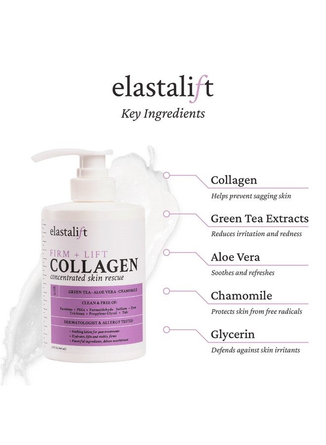 Lastalift Collagen Cream Skin Care Face Lotion & Body Lotion For Dry Skin ; Skin Tightening Cream Collagen Firming Lotion Body Moisturizer Lifts Firms & Tightens For Younger Looking Skin 15 Fl Oz