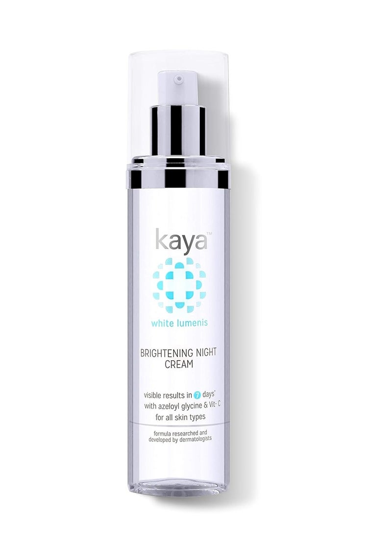 Kaya Clinic Brightening Night Cream 50ml Azelaic Acid Vitamin C Moisturizer For Visibly Brighter Soft Skin All Skin Types