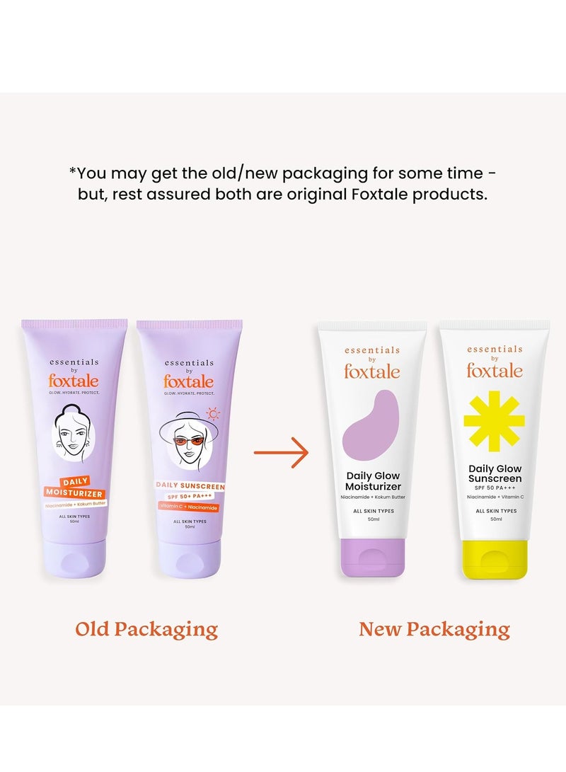 Foxtale combo With Daily Moisturizer 50ml Daily Sunscreen 50ml