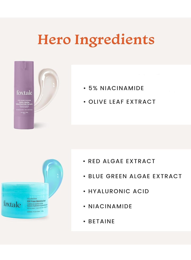 Foxtale Brightening Duo Niacinamide Serum 30ml and Moisturizer 100G