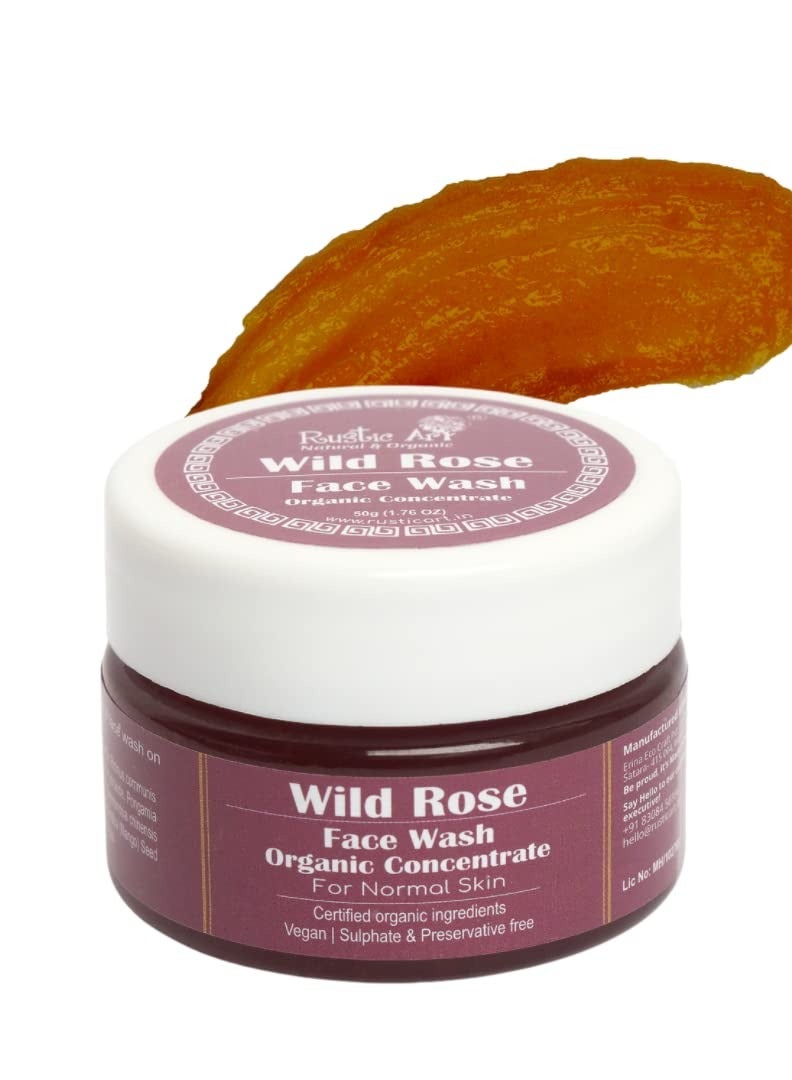 Organic Wild Rose Face Wash Concentrate 50gm (Pack Of 2)