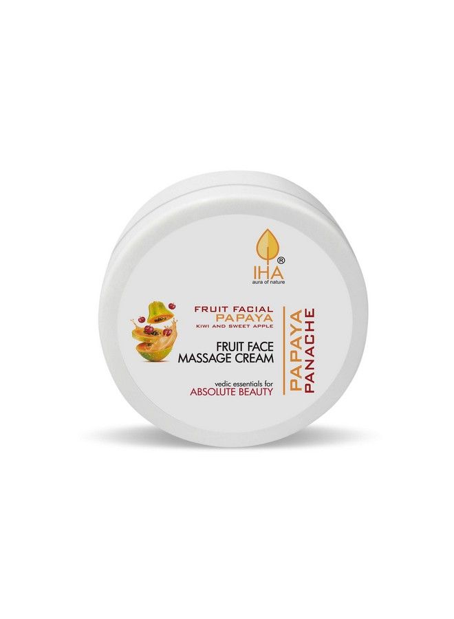 Papaya Panache Face Massage Cream Herbal Fruit Massage Cream For Facial Hydrating Tan Removal And Depigmentation For Glowing Skin Skin Moisturising Face Cream 500G