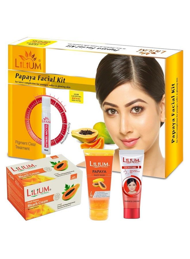 Herbal Papaya Skin Care Mini Combo Kit 100Ml Each Set Of 4 (Cleansing Milk Cream Pack Scrub)Gc667