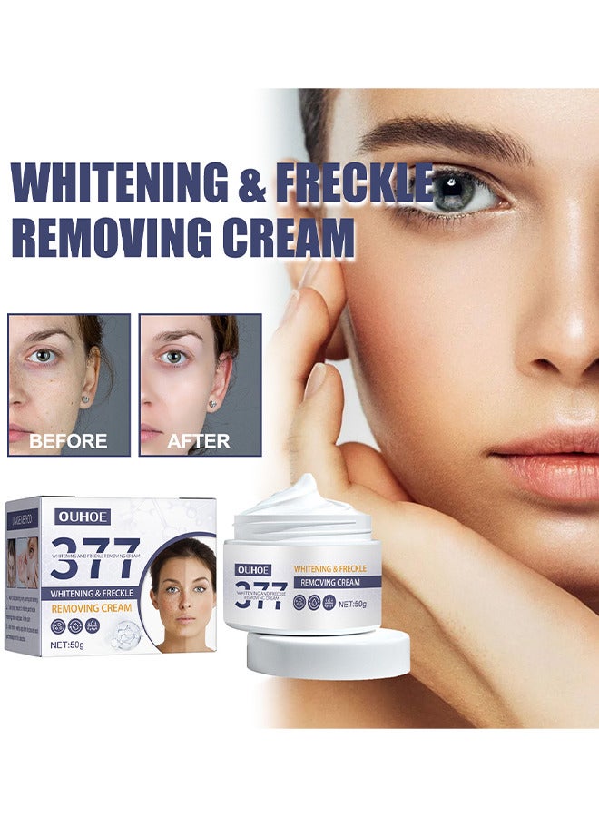 377 Whitening And Freckle Removing Cream, Higt Quanlity Facial Whitening And Light Spots Frost Lighten Spots Brighten Skin Refreshing And Easy To Absorb 50G