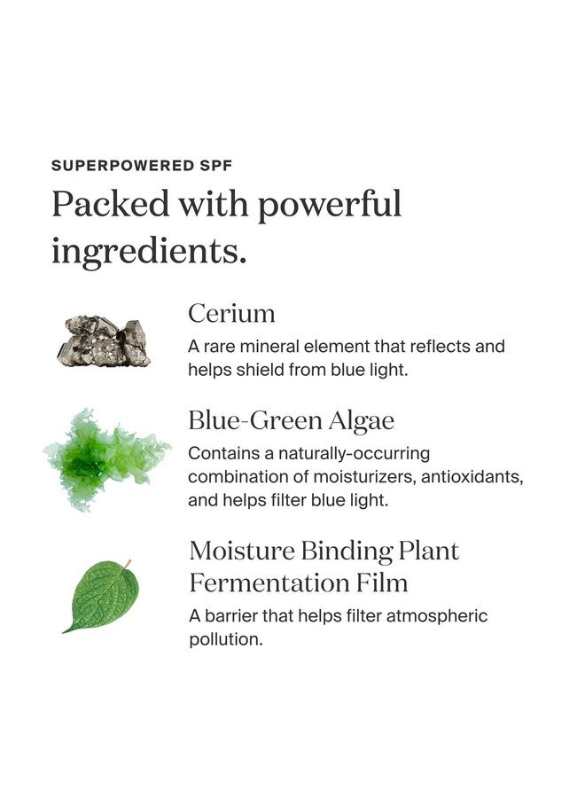 Superscreen 1.7 Fl Oz Spf 40 Pa+++ Hydrating Daily Moisturizer Sunscreen Protection From Uv Rays + Helps Filter Pollution & Blue Light