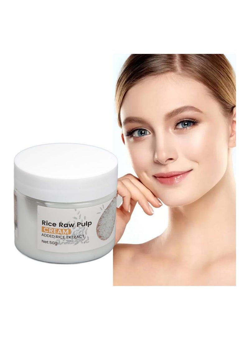 Rice Repair Fades Facial Fine Lines Repairs Skin Barrier Tender Pores Moisturizing Cream