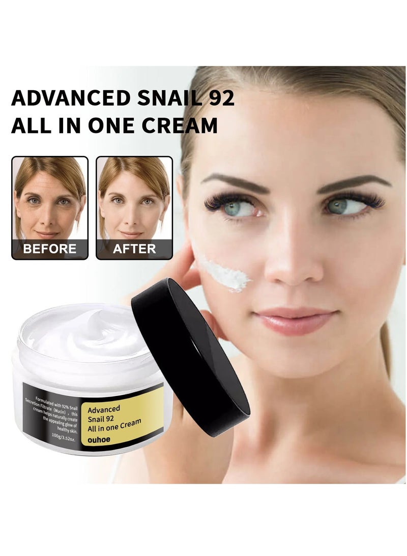 Anti Wrinkle Face Cream, Snail Collagen Lifting And Firming Cream, Snail Mucin Essence For Face Moisturizing, Snail Secretion Filtrate Brightening Essence, (1pc Face Cream)