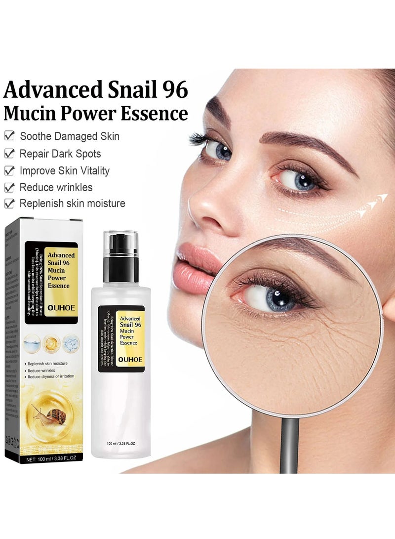 Anti Wrinkle Face Cream, Snail Collagen Lifting And Firming Cream, Snail Mucin Essence For Face Moisturizing, Snail Secretion Filtrate Brightening Essence, (1pc Face Essence)