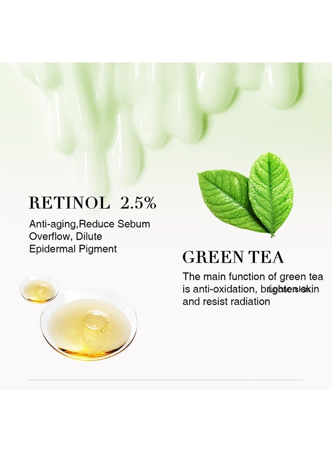 Retinol Cream-Reduce Fine Lines & Wrinkles,Collagen +Ha +Vc Retinol Firming Cream 50g