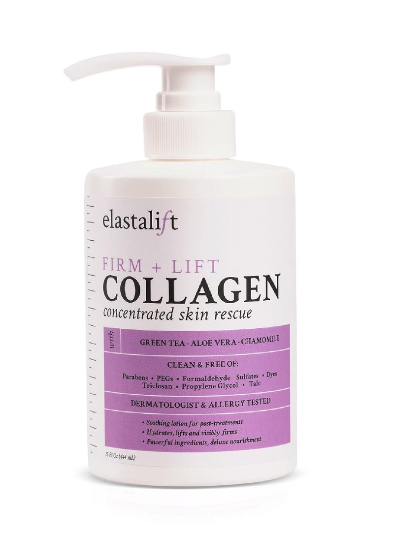 Elastalift Collagen Cream Skin Care Face Lotion & Body Lotion | Fragrance Free Skin Tightening Cream Collagen Firming Lotion Body Moisturizer For Crepey Skin, Stretch Marks, & Cellulite, 15 Fl Oz