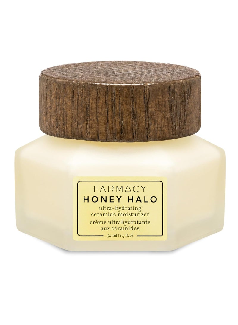 Farmacy Honey Halo Ceramide Face Moisturizer Cream - Hydrating Facial Lotion for Dry Skin (1.7 Ounce)