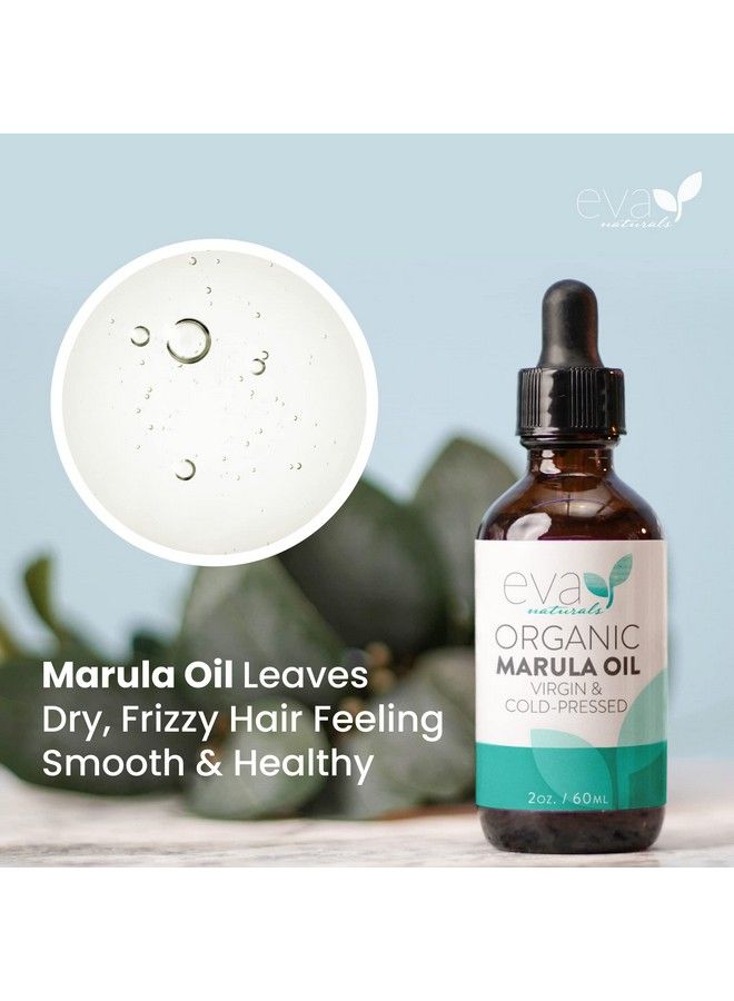 Organic Marula Oil For Face And Hair 100% Virgin Moisturizing Beauty Oil Cold Pressed Natural Antiaging Formula Nongreasy Unrefined Rich In Omegas & Antioxidants 2Oz.