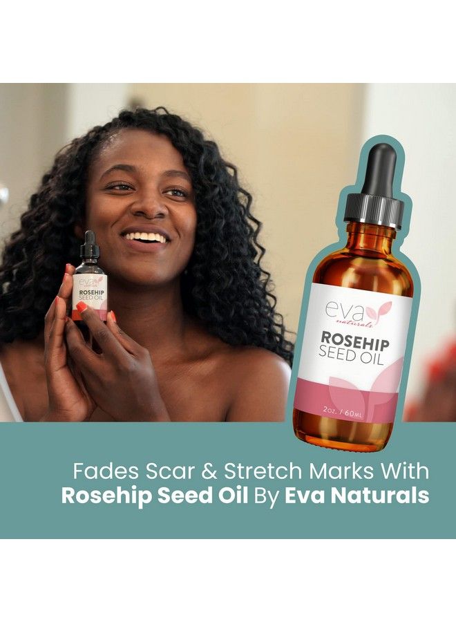 Pure Rosehip Seed Oil (2 Fl Oz) Rosehip Oil For Face Aids Stretch Mark And Scar Removal  Facial Oil Reduces Inflammation Collagen For Radiant Skin  Face Oil  Best Rose Hip Oil For Face