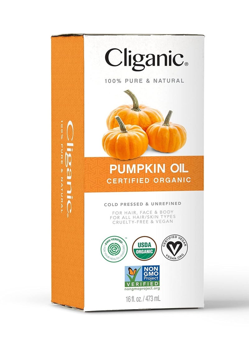 Organic Pumpkin Seed Oil 100% Pure For Face & Hair | Natural Cold Pressed Unrefined