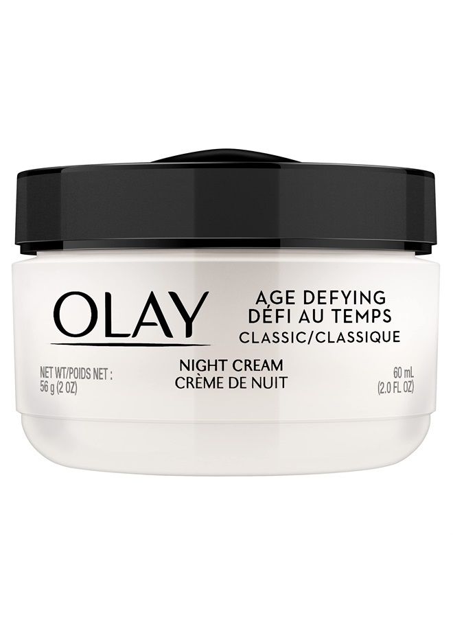 Night Cream with Beta-Hydroxy Complex and Vitamin E by Olay Age Defying,Classic, 2 Fl Oz (Pack of 2)