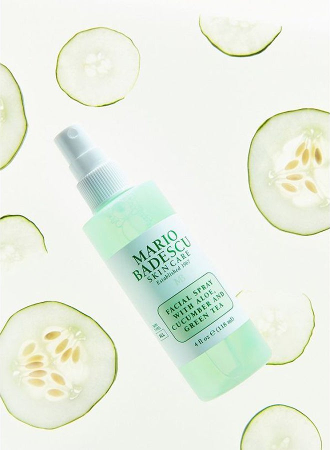 Facial Spray With Aloe, Cucumber And Green Tea Clear 118ml