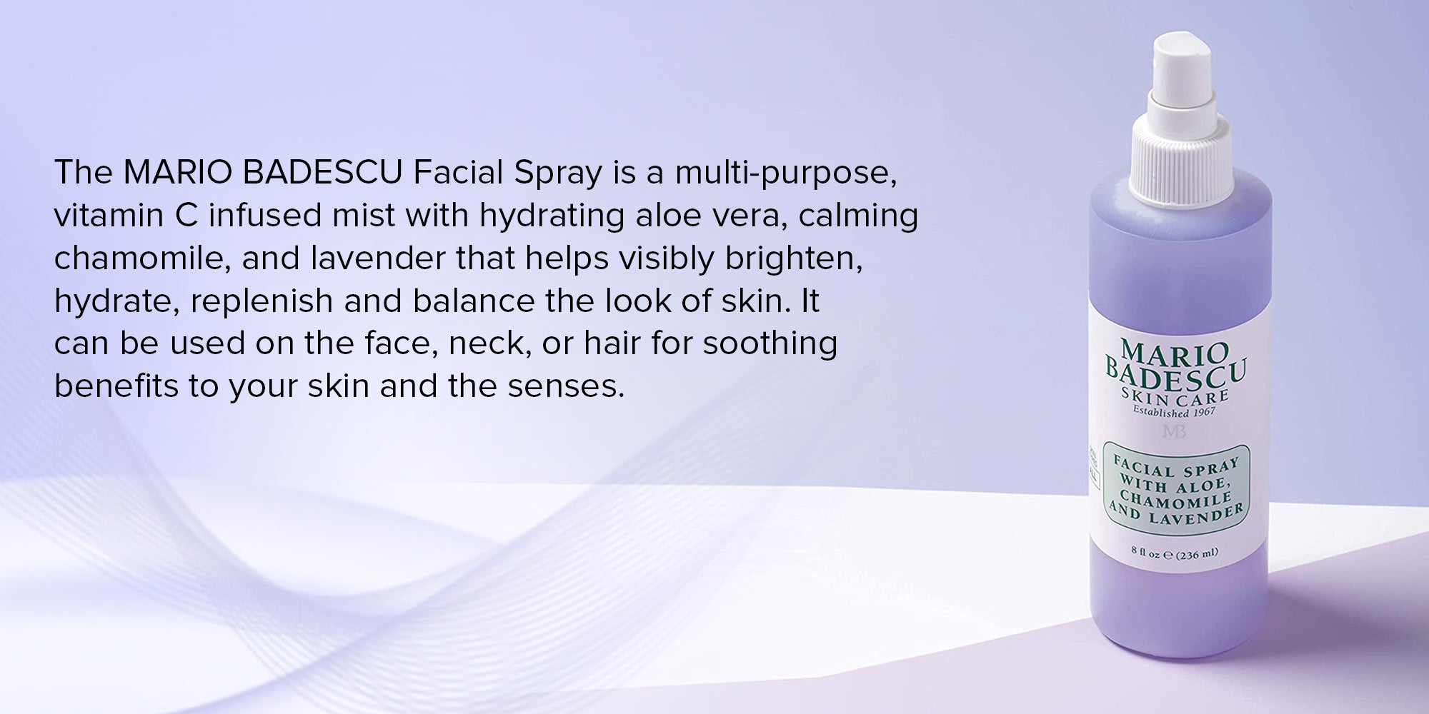 Facial Spray With Aloe, Chamomile And Lavender 118.0ml