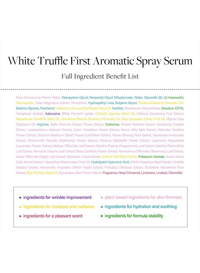 d'Alba Italian White Truffle First Aromatic Spray Serum, fragrant VEGAN glowy hydrating antioxidant serum face mist, deep hydration skin firmness serum