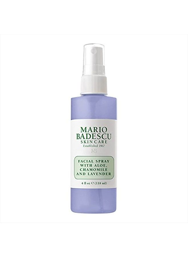 Facial Spray with Aloe, Chamomile and Lavender for All Skin Types | Face Mist that Hydrates and Restores Balance & Brightness | 4 FL OZ