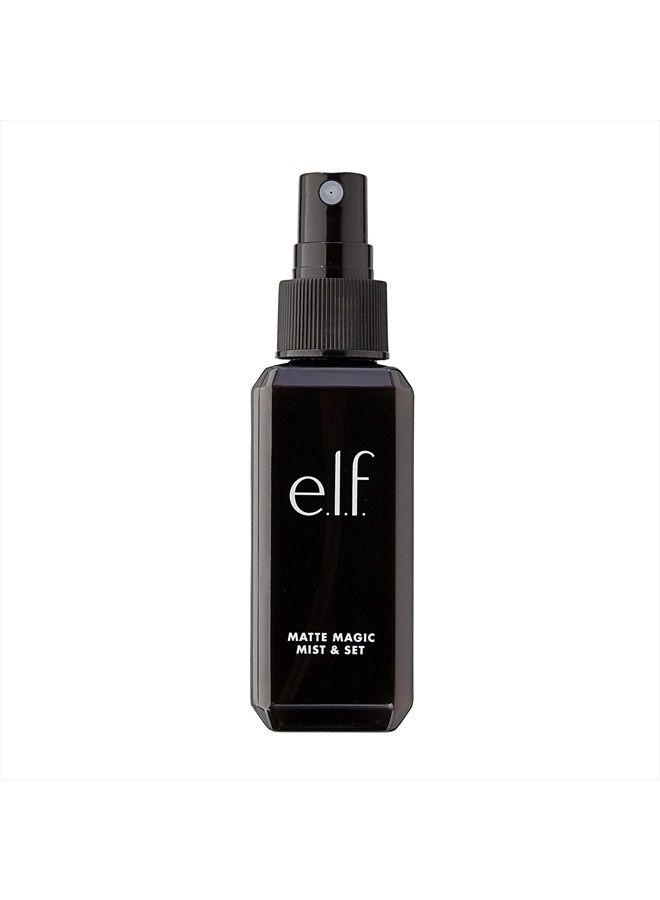 e.l.f, Matte Magic Mist & Set - Small, Lightweight, Long Lasting, Mattifying, Revitalizes, Controls Shine, Refreshes, Hydrates, All-Day Wear, 2.02 Fl Oz