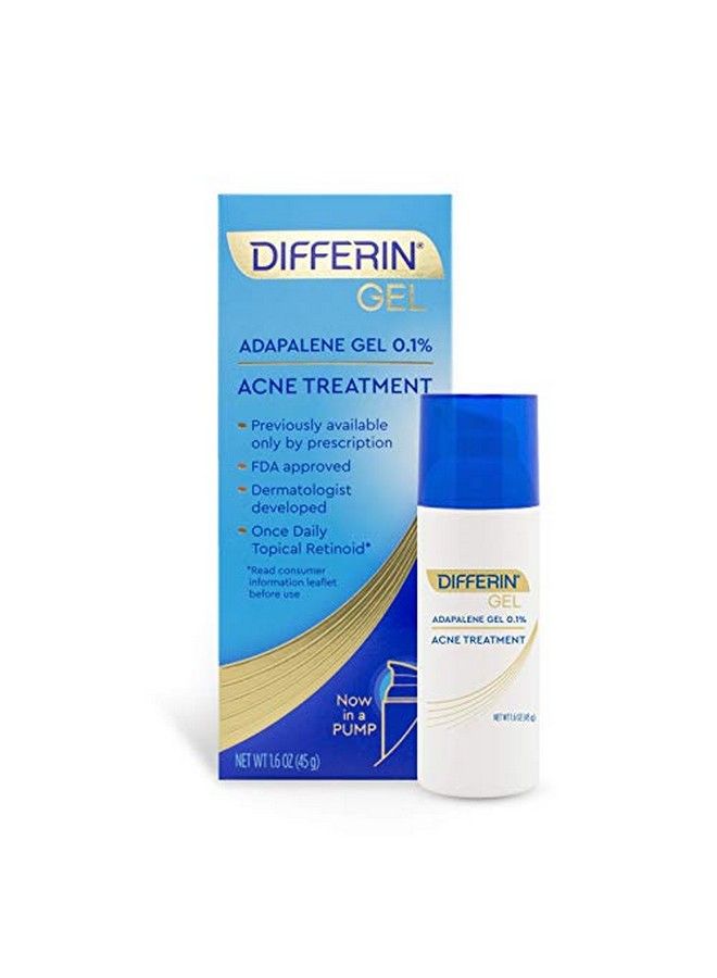 Acne Treatment Gel 90 Day Supply Retinoid Treatment For Face With 0.1% Adapalene Gentle Skin Care For Acne Prone Sensitive Skin 45G Pump