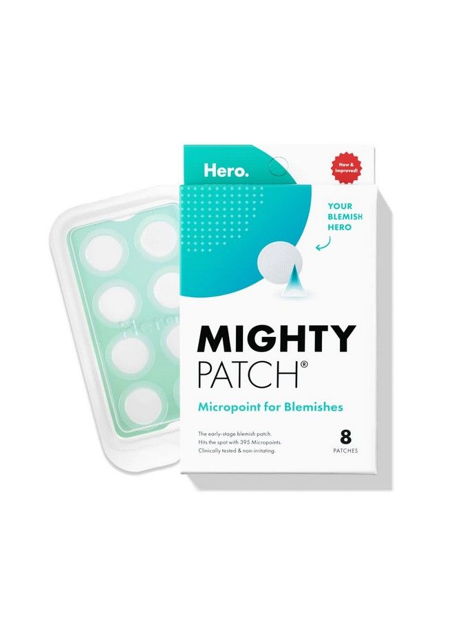 Micropoint For Blemishes From Hero Cosmetics Hydrocolloid Acne Spot Treatment Patch For Early Stage Zits And Hidden Pimples 395 Micropoints (8 Patches)