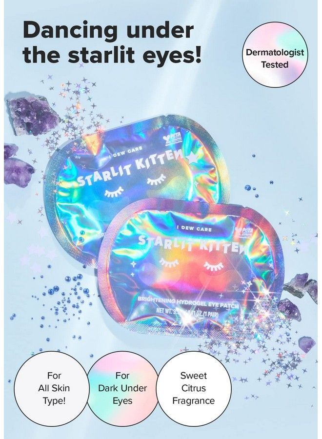 Hydrogel Eye Patch Starlit Kitten : Jewel Powder Hydrating And Brightening Under Eye Fine Lines Dark Circles 5 Ea