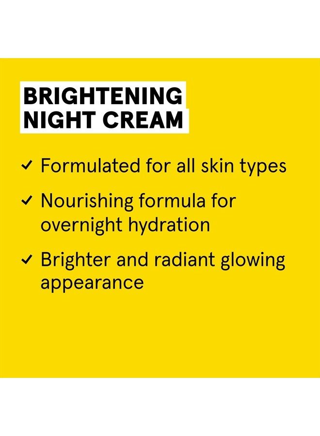 ACURE Brightening Night Cream | 100% Vegan | For A Brighter Appearance | Argan Oil, Chlorella & Echinacea - Moisturizes, Protects & Hydrates | All Skin Types | 1.7 Fl Oz