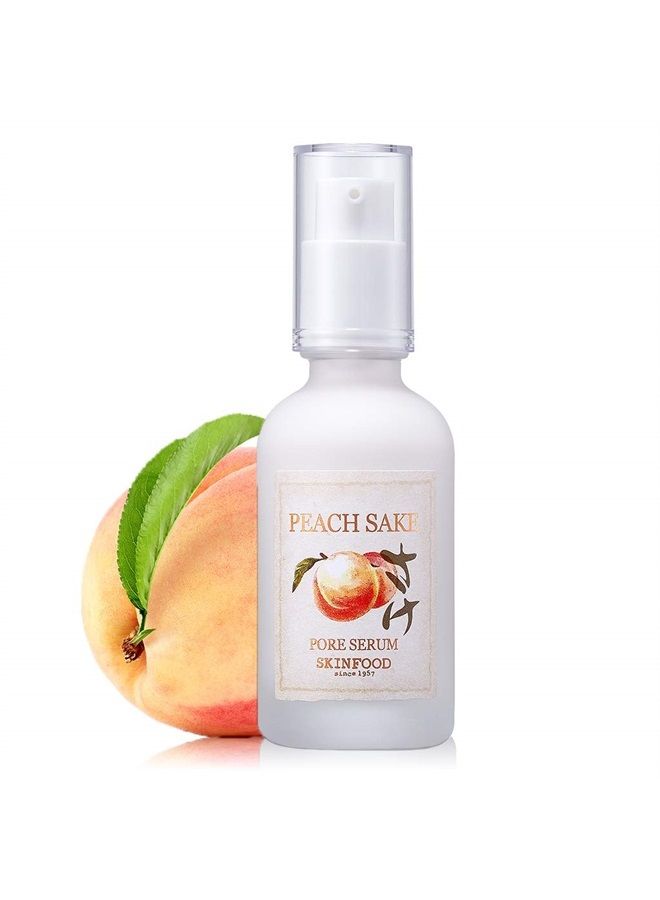 SKINFOOD Peach Sake Pore Serum - Pore Minimizer & Sebum Control - Skin Smoothing Facial Serum for Oily Skin - Pore Refining Serum & Pore Tightening - Acne Reducer & Minimizing Serum - 45ml (1.52 oz)