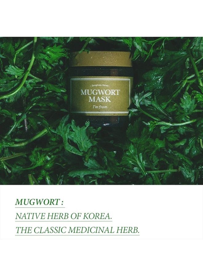 [I'M FROM] Mugwort Mask 3.7 fl oz | Natural Herb, Tea tree, Wash-off, Cooling and fast Soothing Breakouts, for Sensitive skin