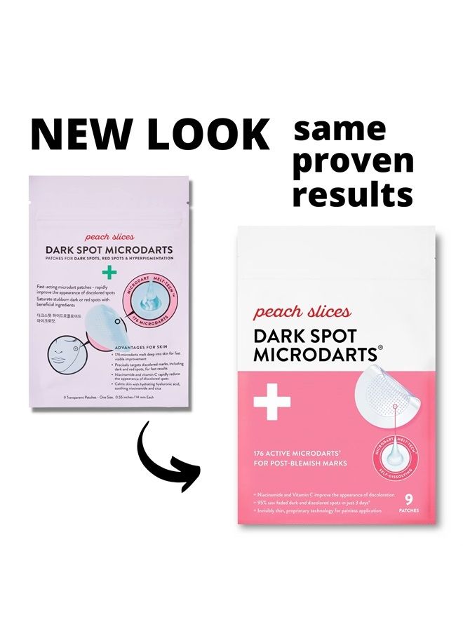 Dark Spot MicroDarts | For Dark Spots, Post-Blemish Redness, & Hyperpigmentation | Self-Dissolving | Niacinamide, Vitamin C, Hyaluronic Acid, and Cica | Vegan | Cruelty Free | 9 Patches