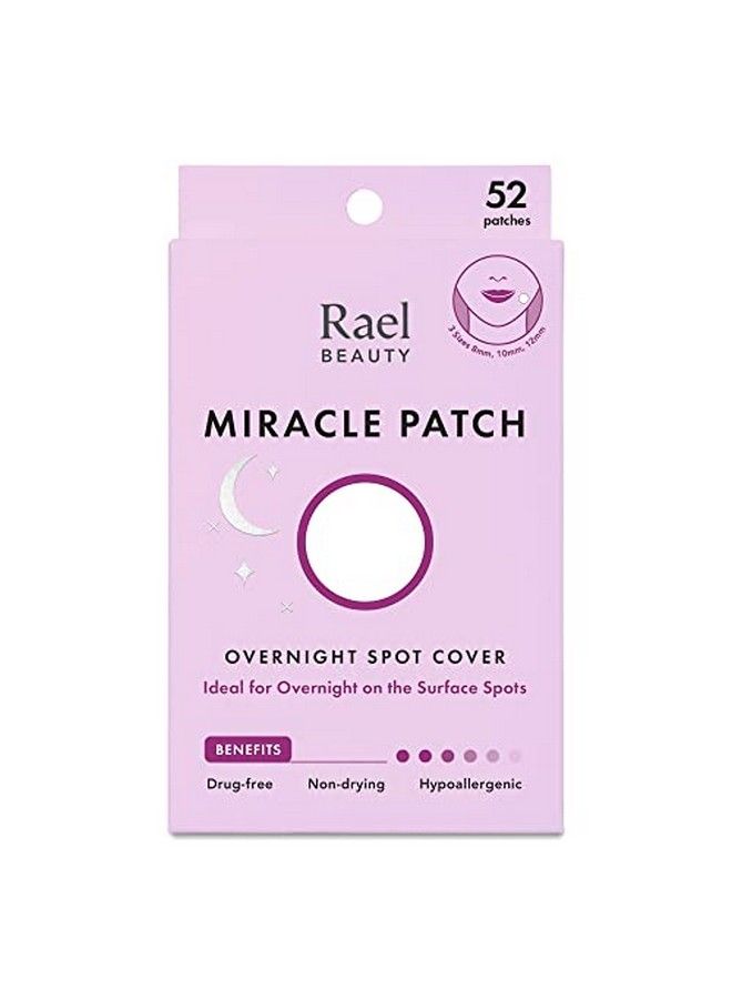 Miracle Overnight Spot Cover Thicker & Extra Adhesion Hydrocolloid Acne Pimple Patches Blemish Spot Stickers For Face Absorbing Cover 3 Sizes (52 Count)